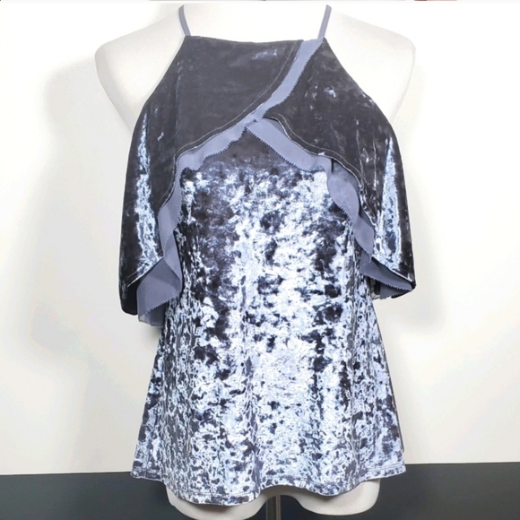 White House Black Market Crushed Velvet Top - Picture 1 of 9